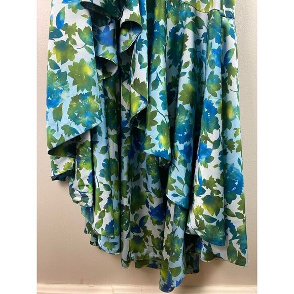 AMUR Edie High Low Tie Neck Halter Gown - Picture 14 of 16